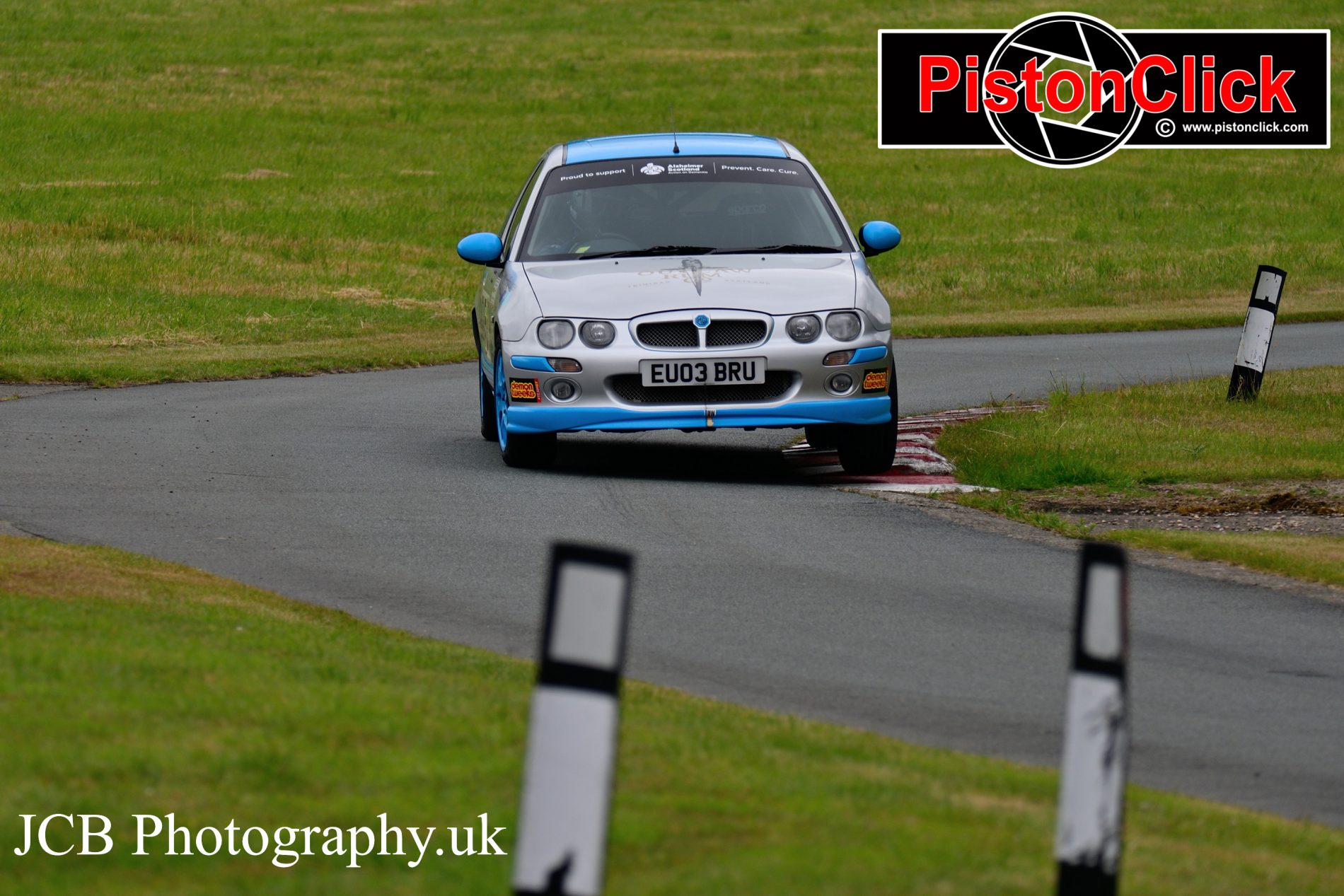 Euan Bruce driving his MG ZR at the British Hillclimb Championship