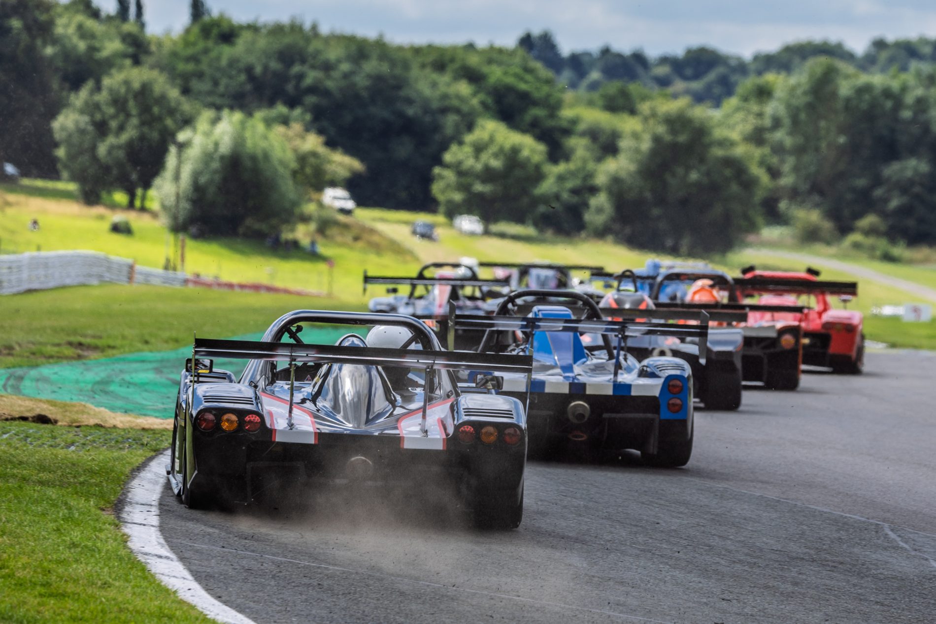 Sports Prototypes heading down the Avenue Oulton Park