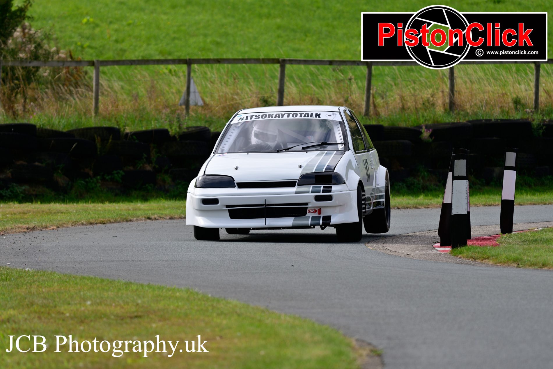 Mark Teale driving his Suzuki Swift