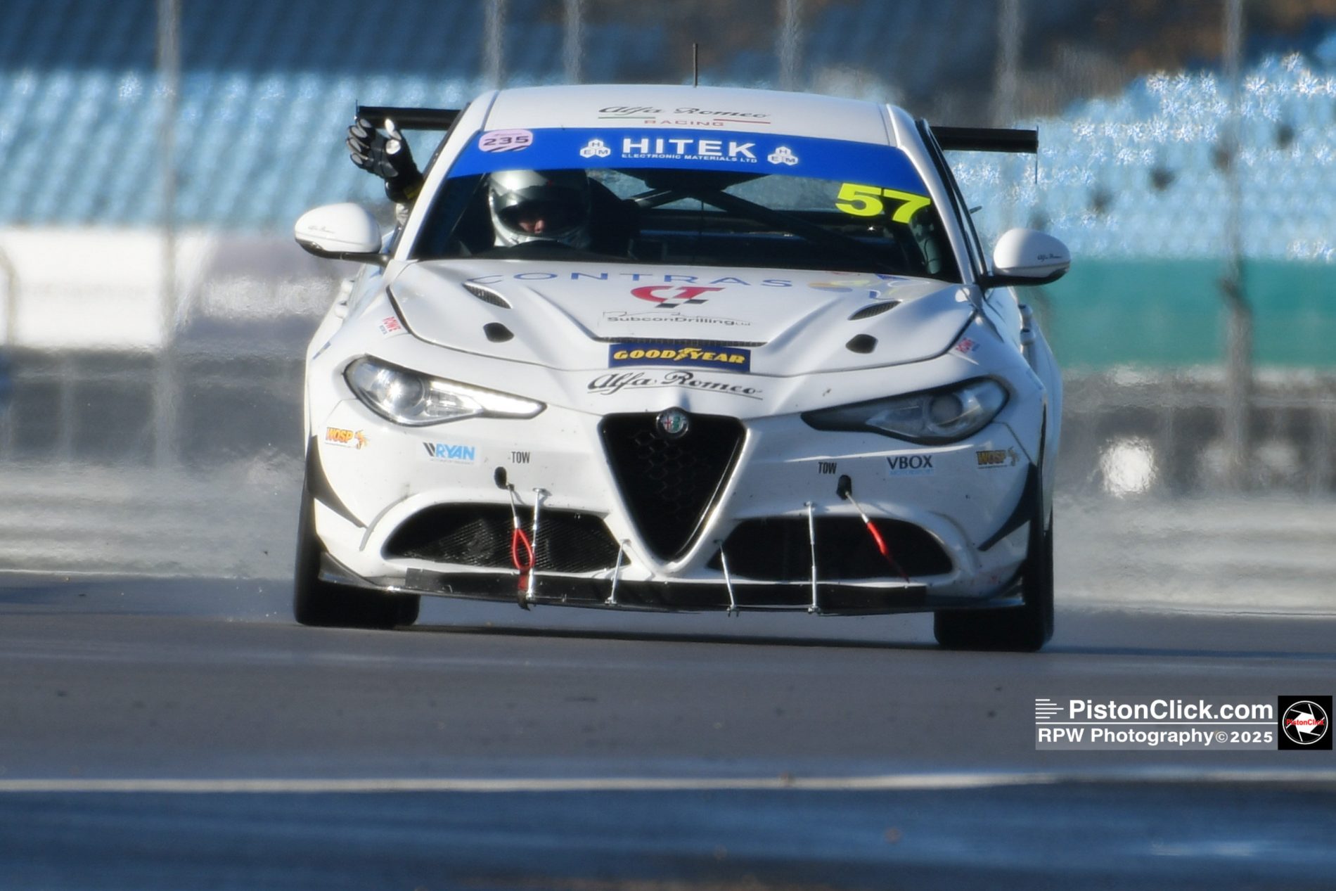 Barry McManohn in an Alfa Romeo Giulia