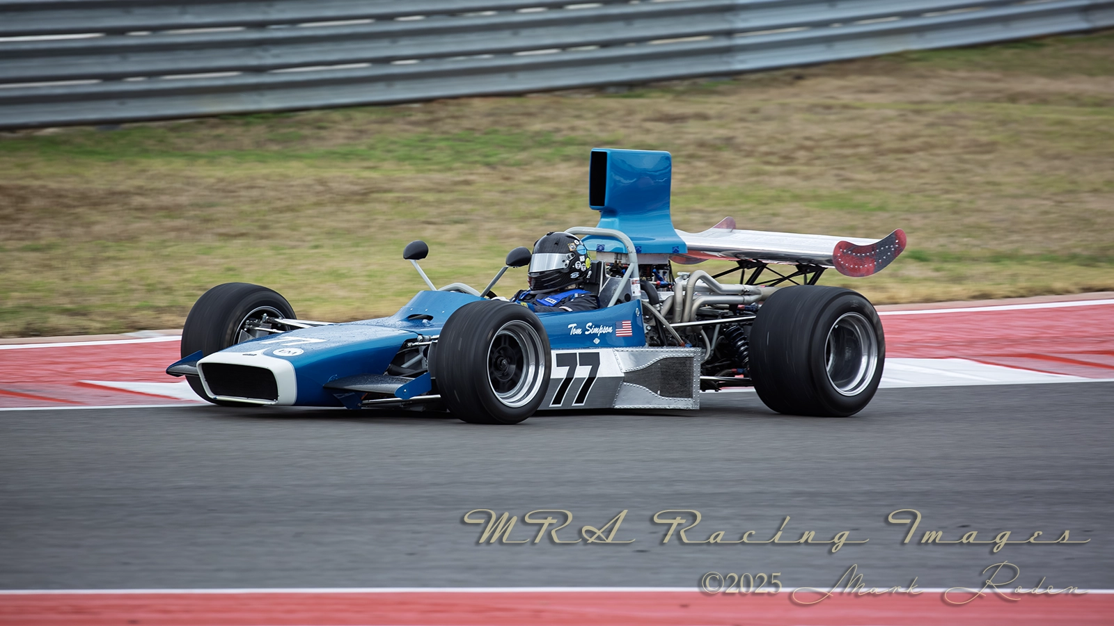 Tom Simpson racing the 1972 McKee Mk18 at COTA