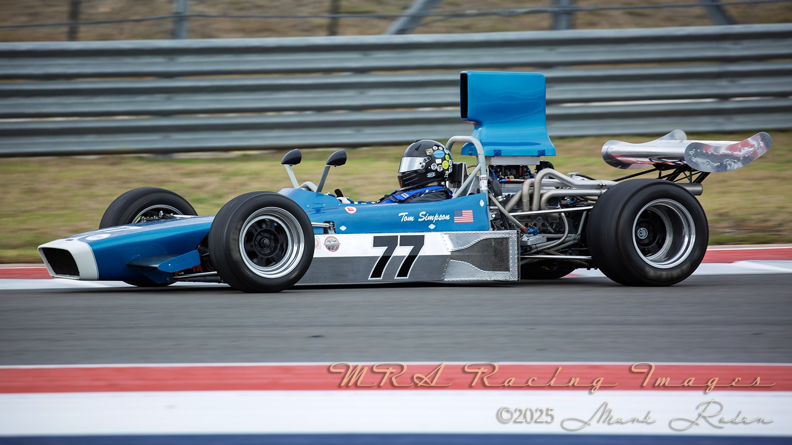 Tom Simpson racing the 1972 McKee Mk18 at COTA