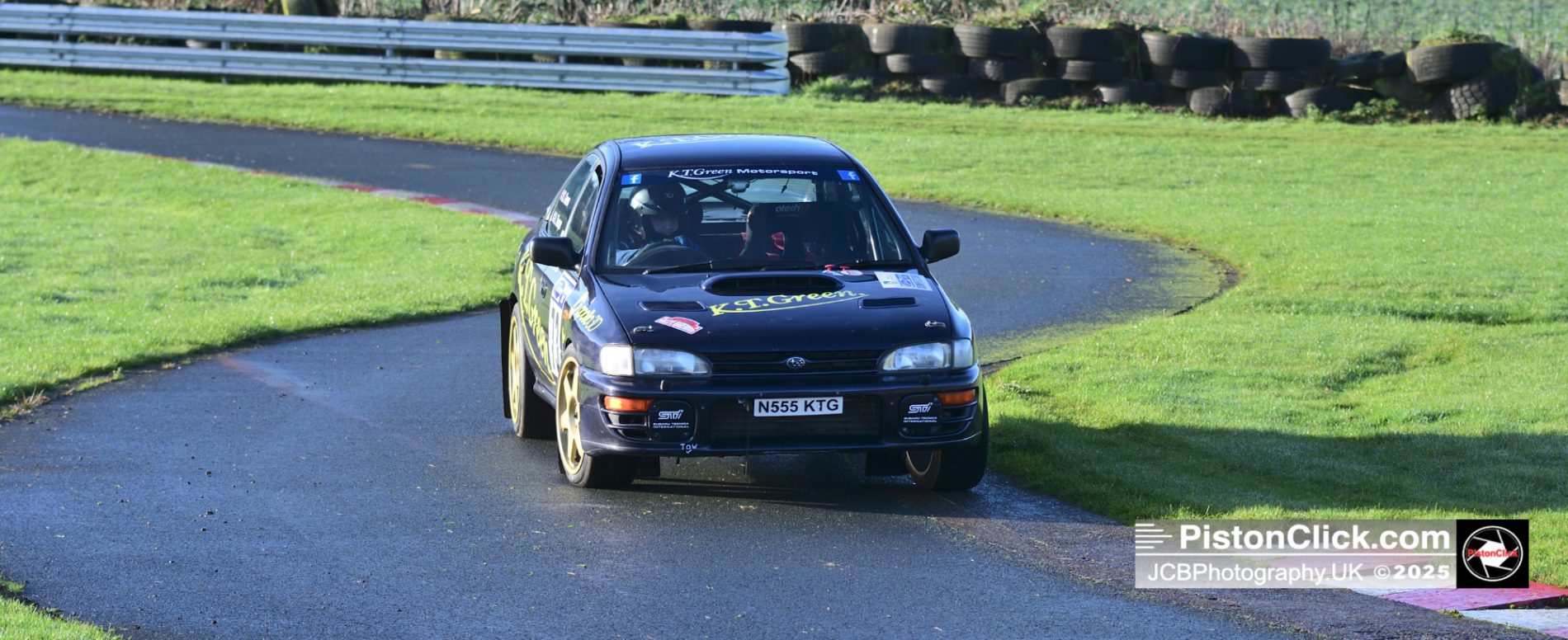 Simon Green driving his Subaru Impreza