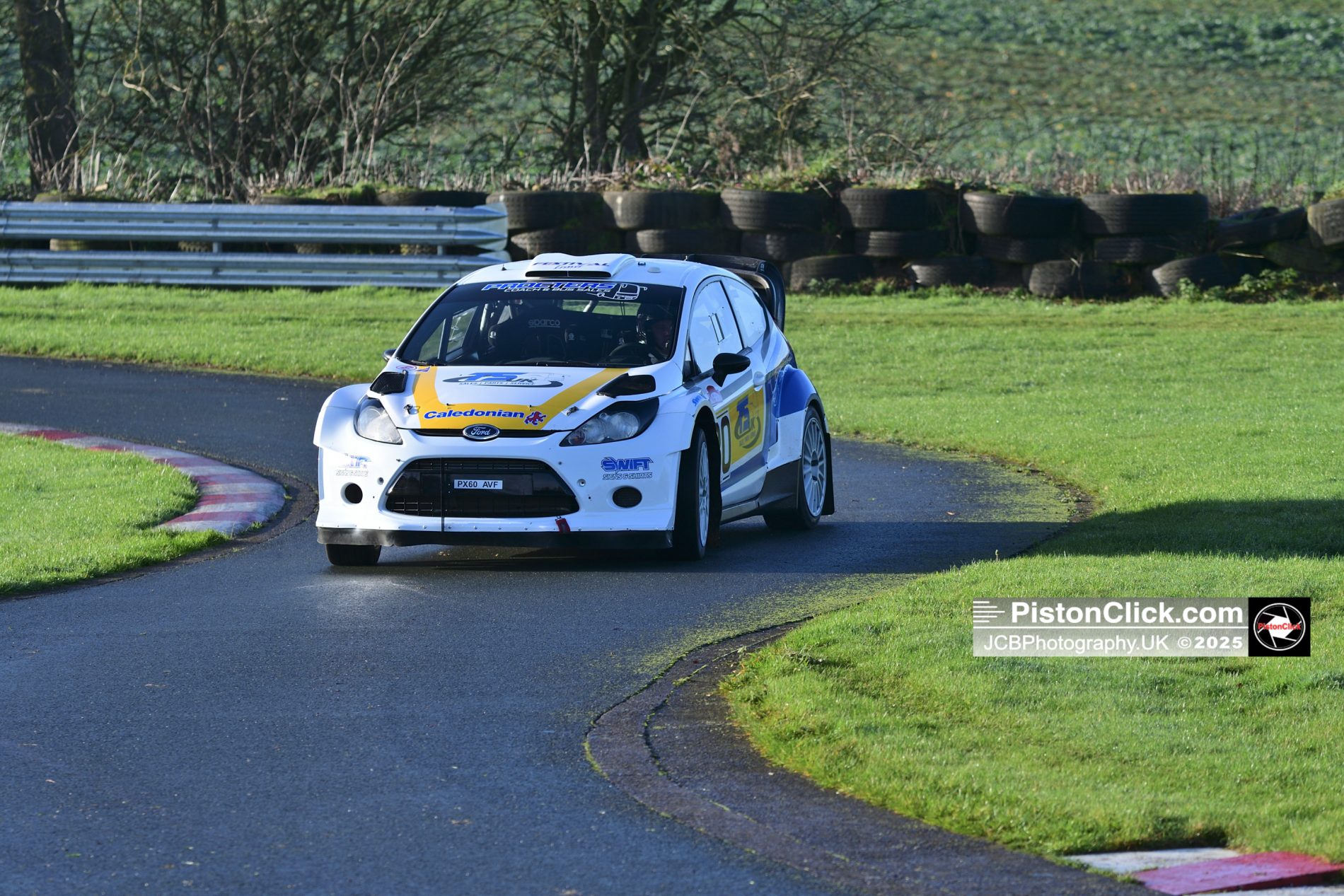 Joe Cunningham driving the ex- Mads Ostberg’s Ford Fiesta