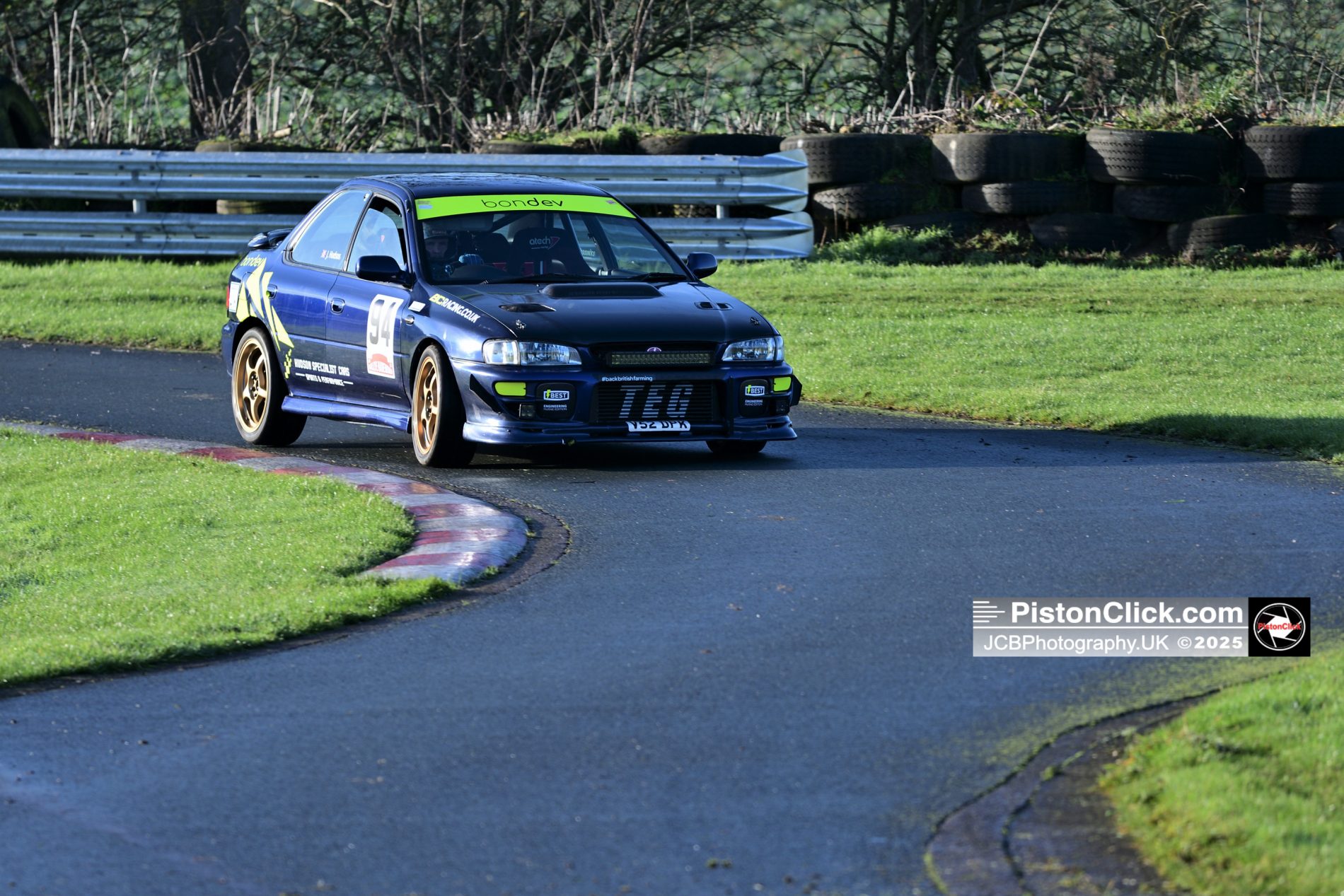 James Hudson driving a Subaru Impreza