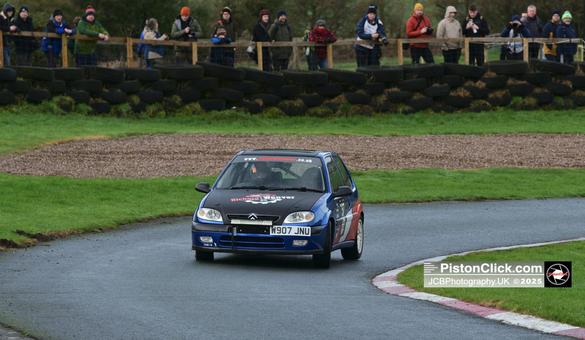 Tom Weaver driving a Citroen Saxo VTS at the Harewood Rally 2025