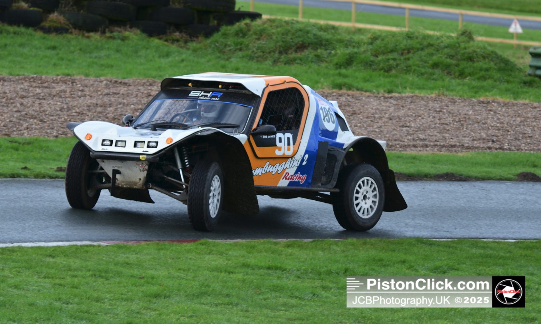 Steve Hill driving the Simmbugghini