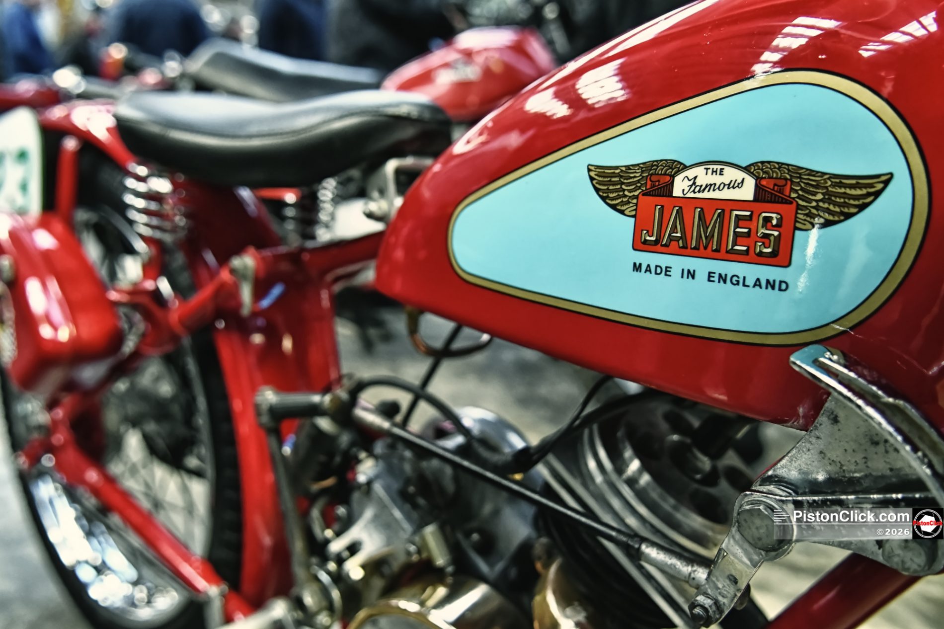 James motorcycle at the Newark classic bike show