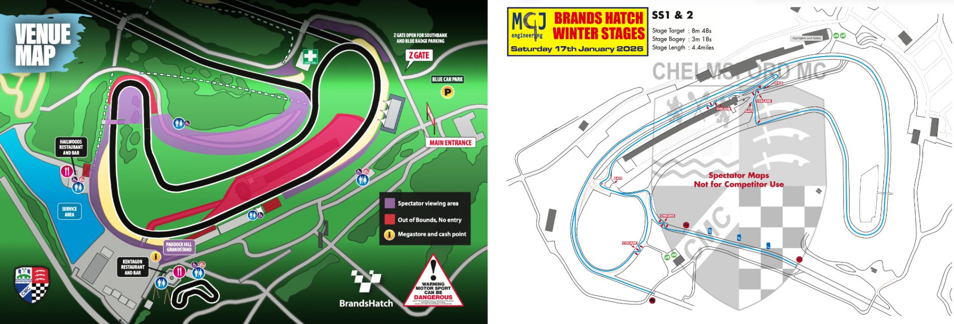 Brands Hatch Winter Stages maps