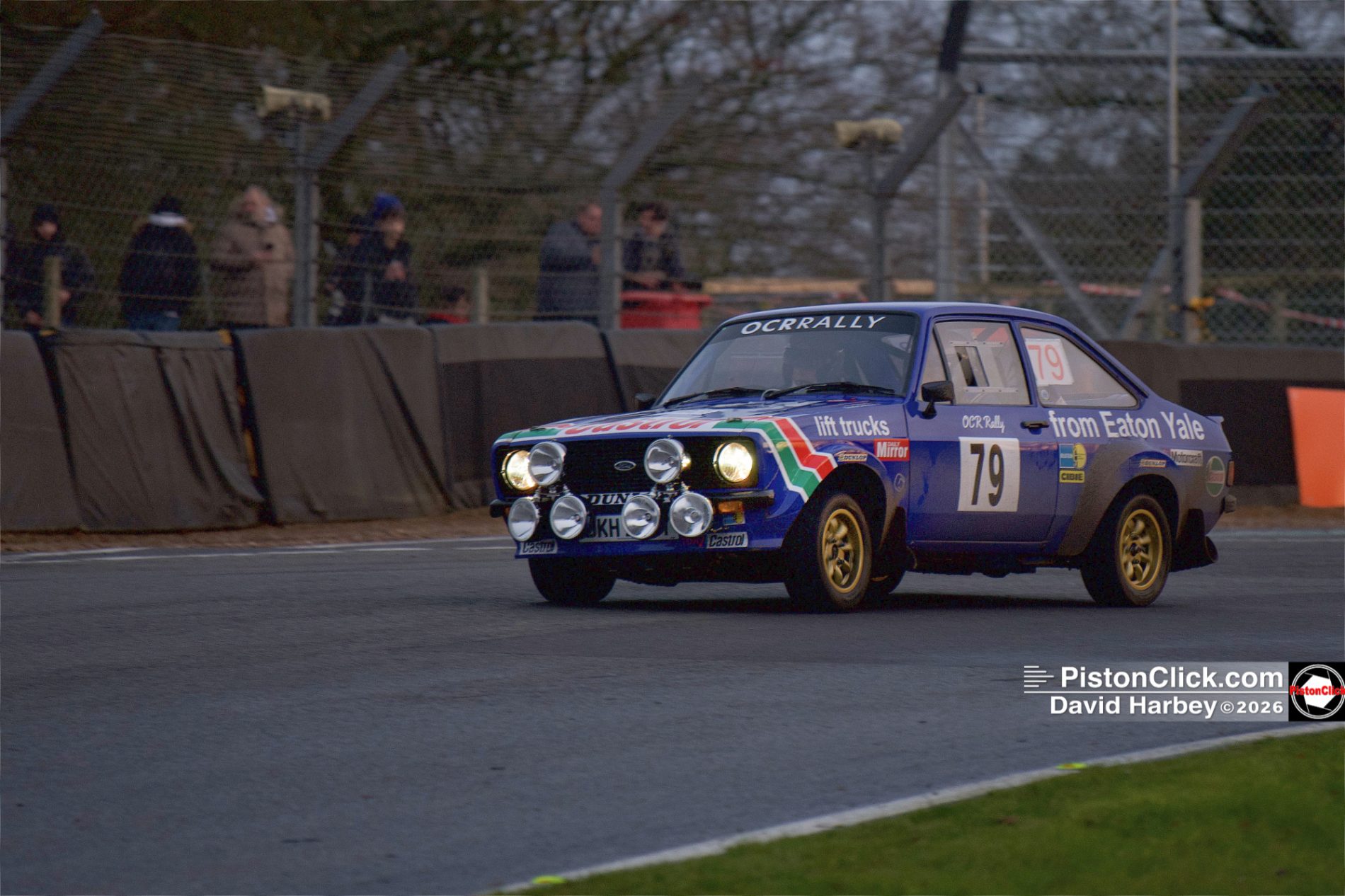 Emma Griffiths and Gary Pickard at Brands Hatch race Circuit