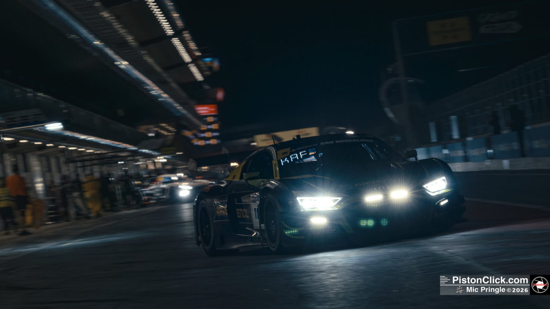 Pit lane circuit Barcelona