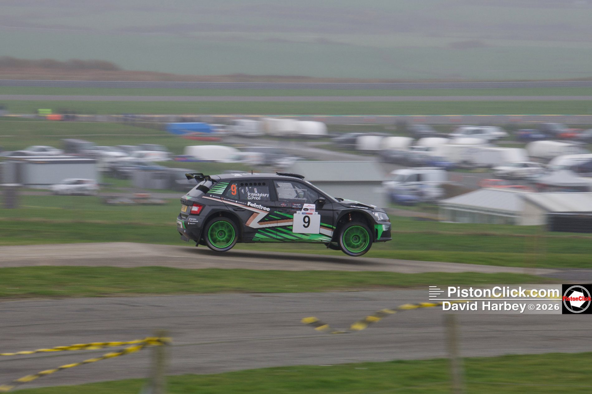 Rallying at Anglesey race track