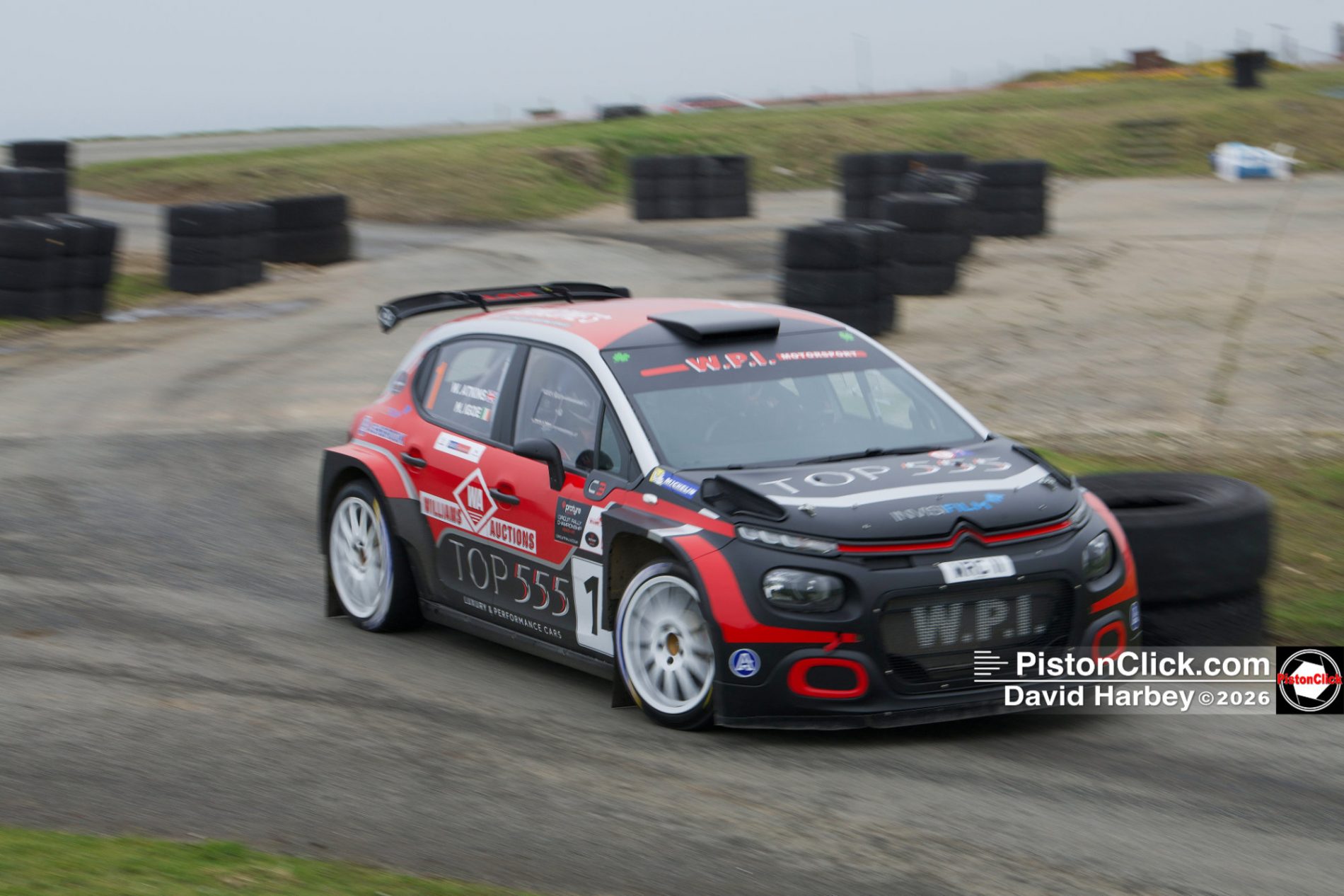 Michael Igoe rallying at Anglesey race track
