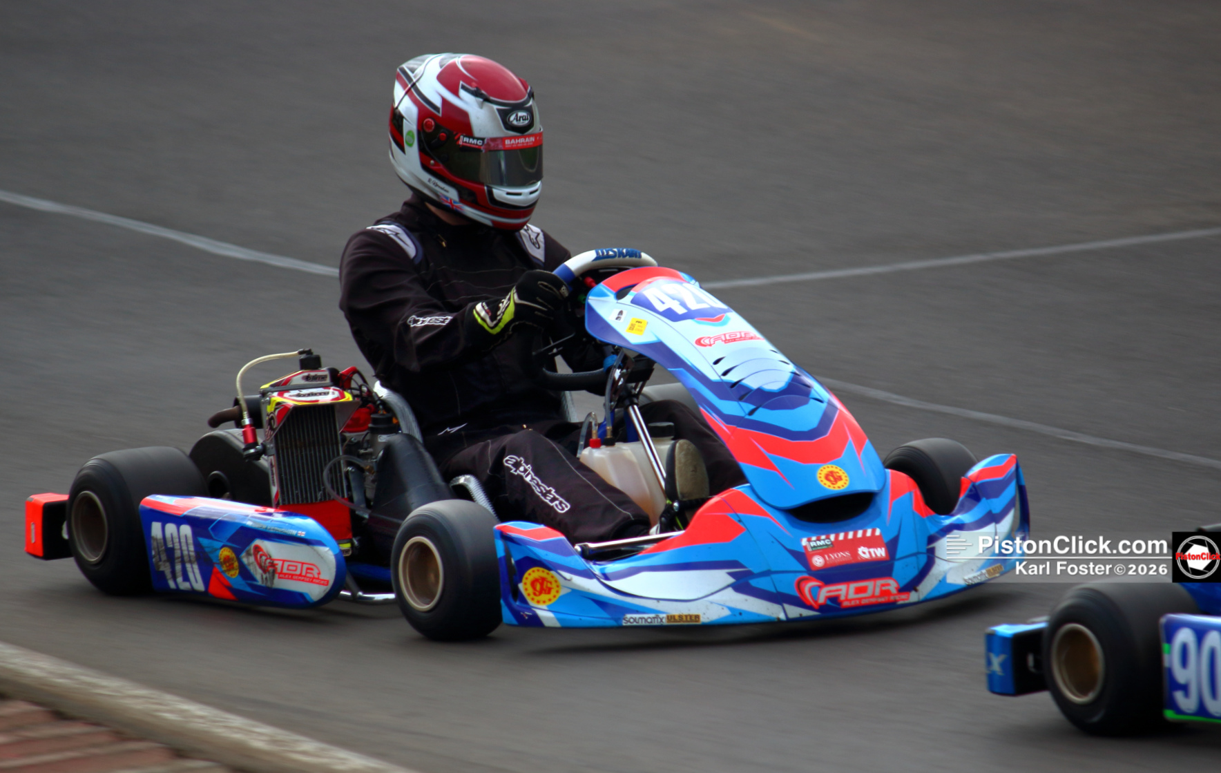Reuban Kernohan kart racing at PFI