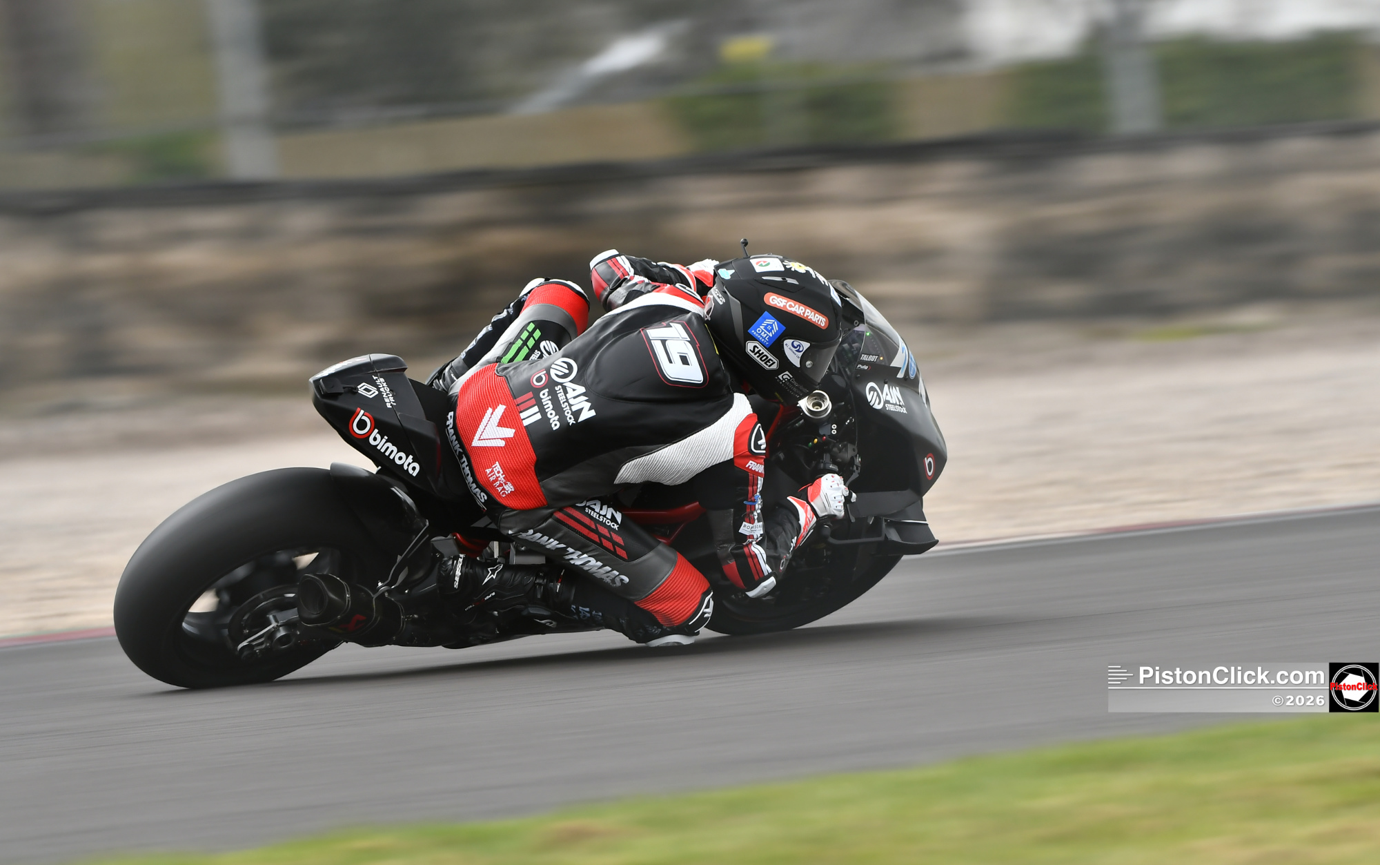 Joe Talbot on the AJN Steelstock team Bimota KB998 Rimini Superbike