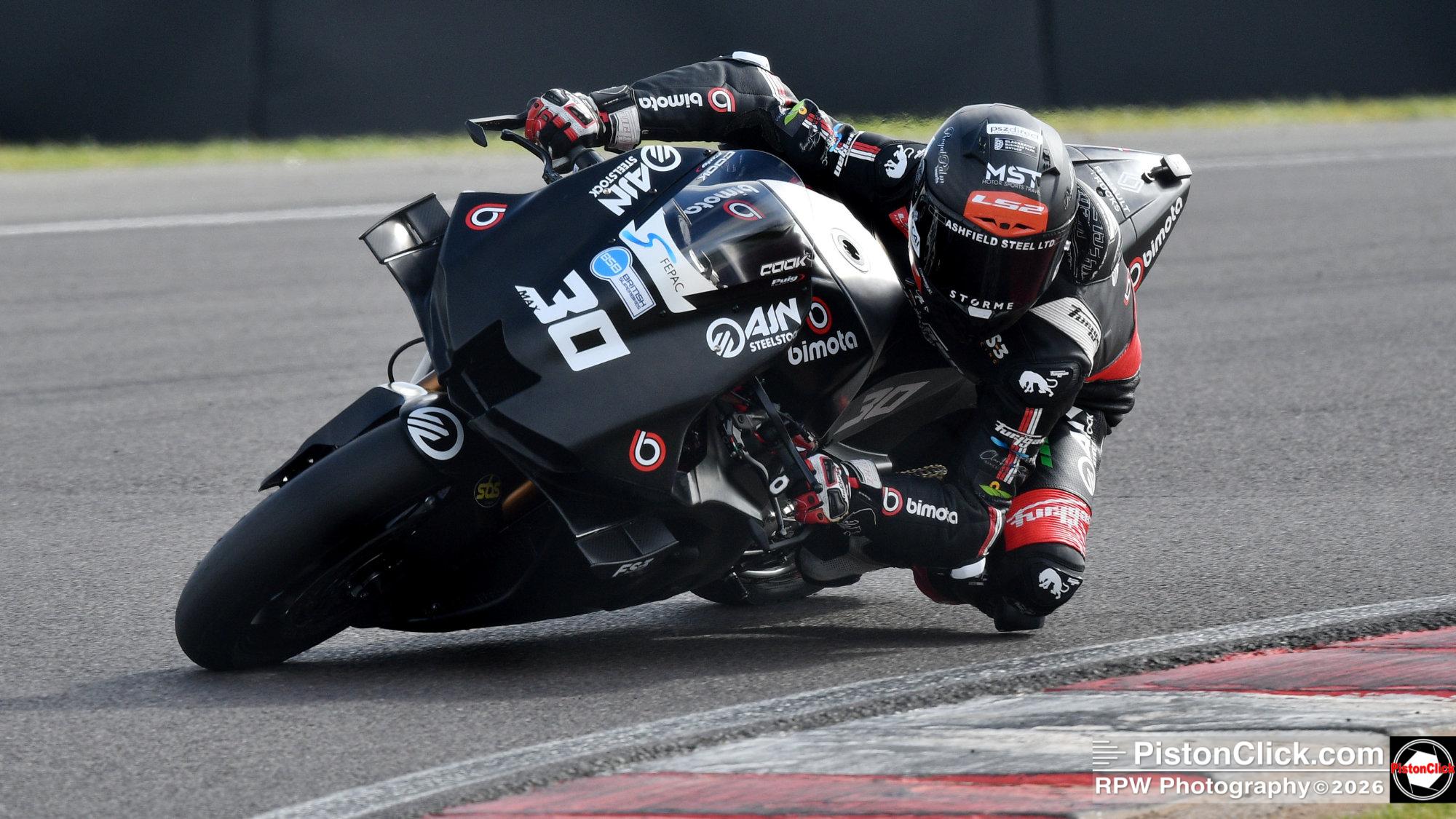 Max Cook on the AJN Steelstock team Bimota KB998 Rimini Superbike