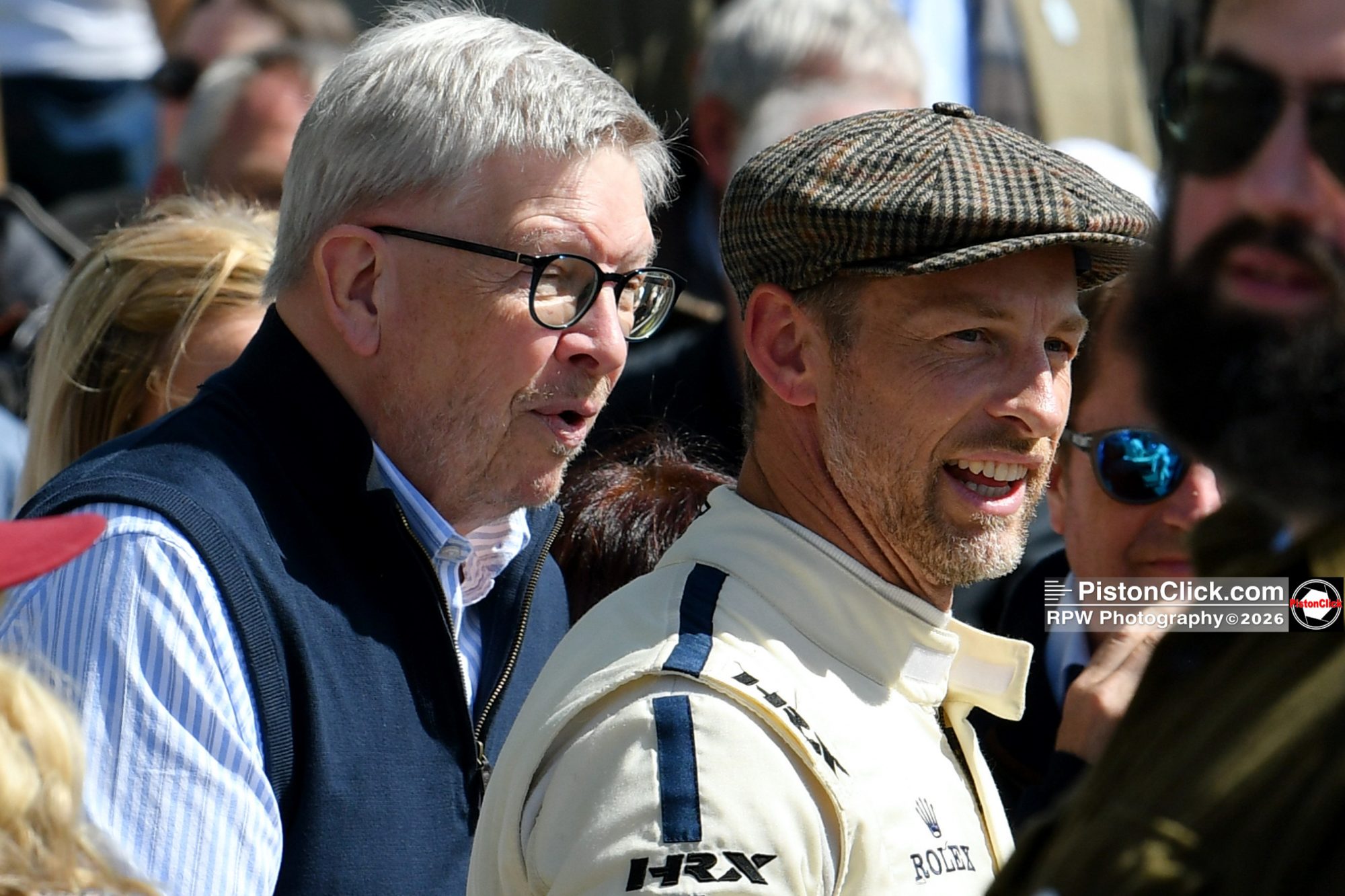 Jenson Button with Ross Brawn the Brawn GP BGP 001