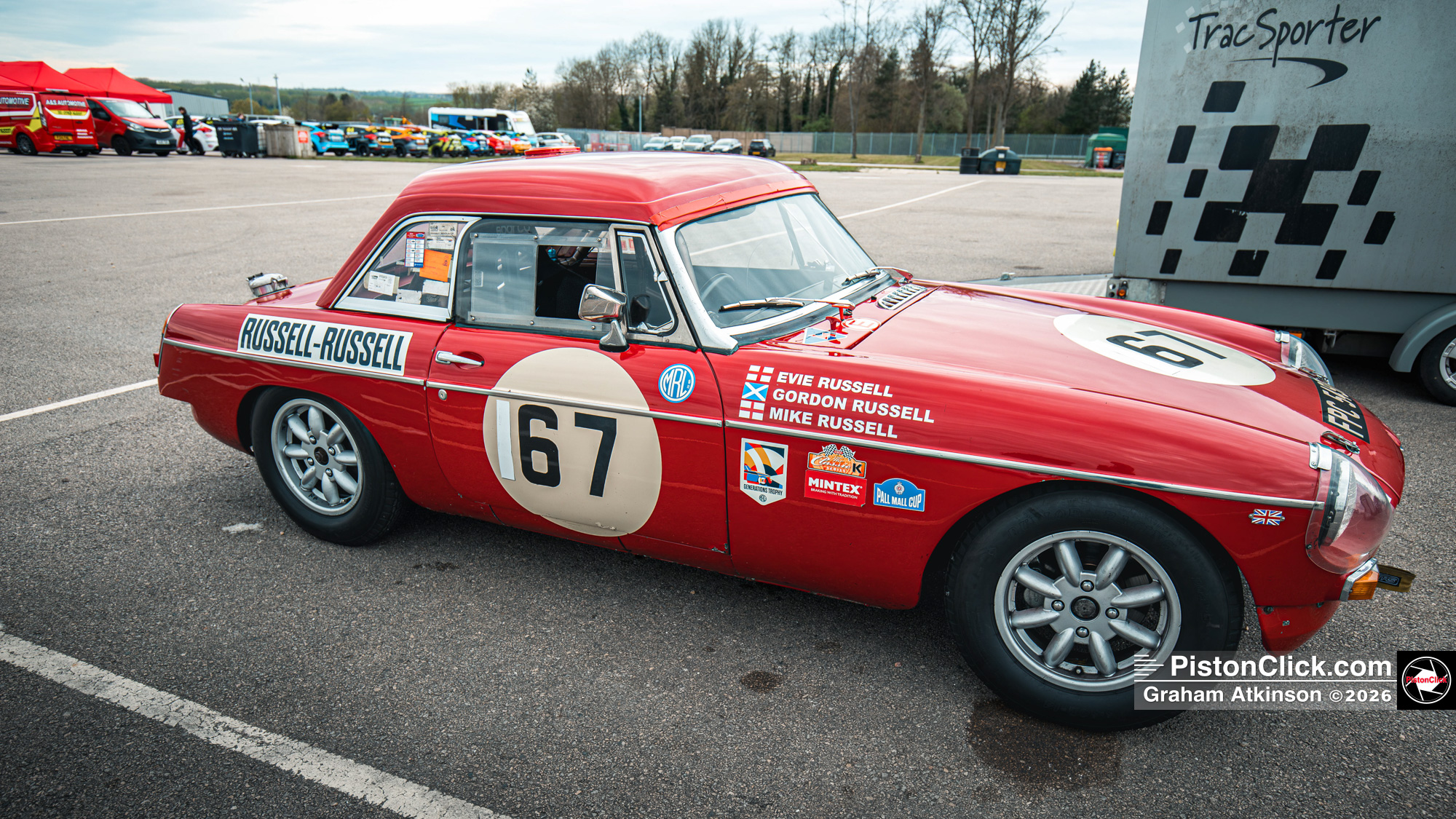 Evie Russell MGB race car