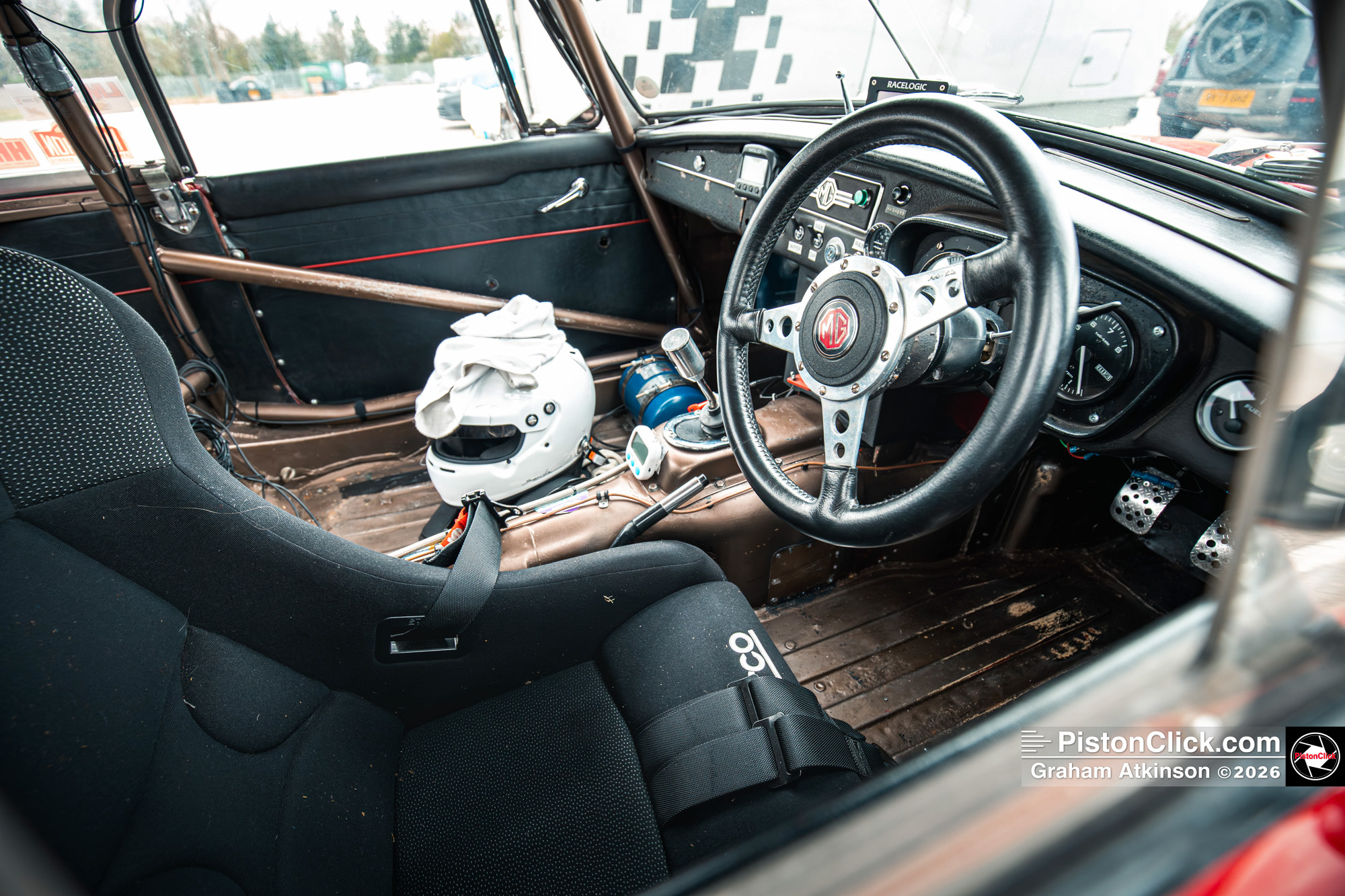 Evie Russell MGB race car