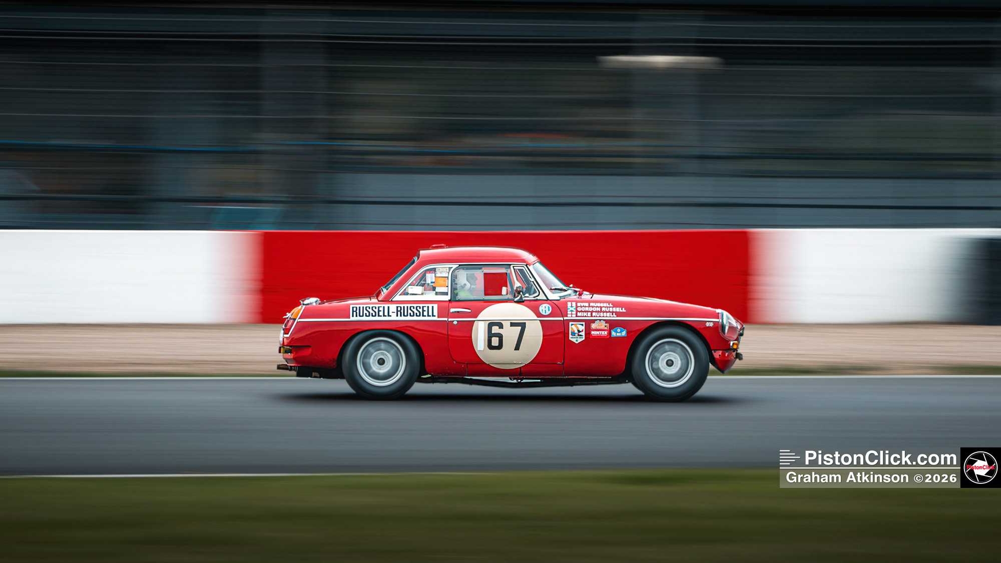 Evie Russell MGB race car