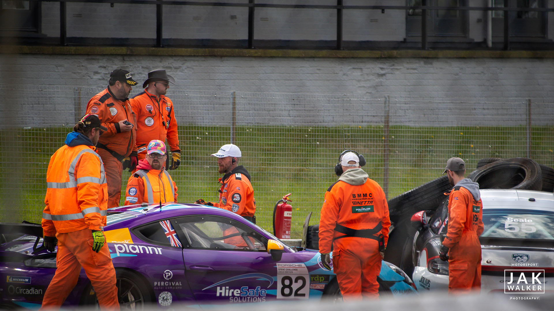 Lydia Walmsley and James Seale collide Porsche Sprint Challenge