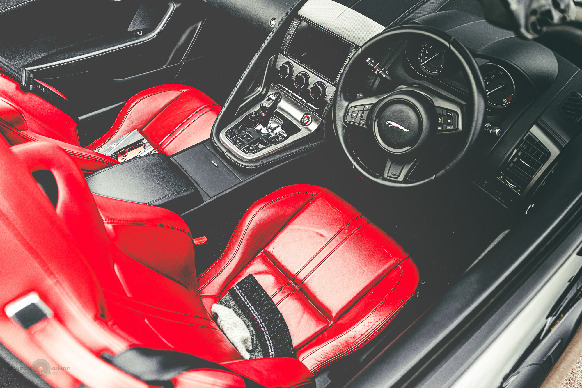 interiors of a Jaguar F-Type