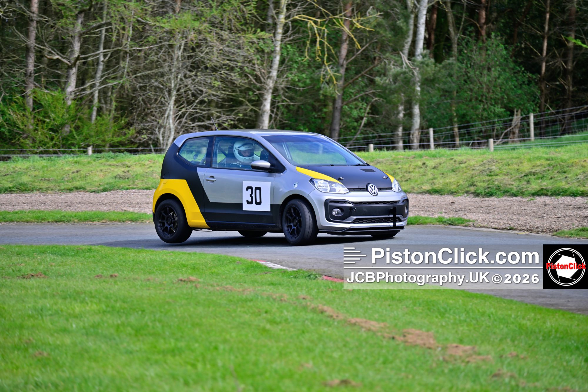 Doug Mitchell driving the VW UP Harewood