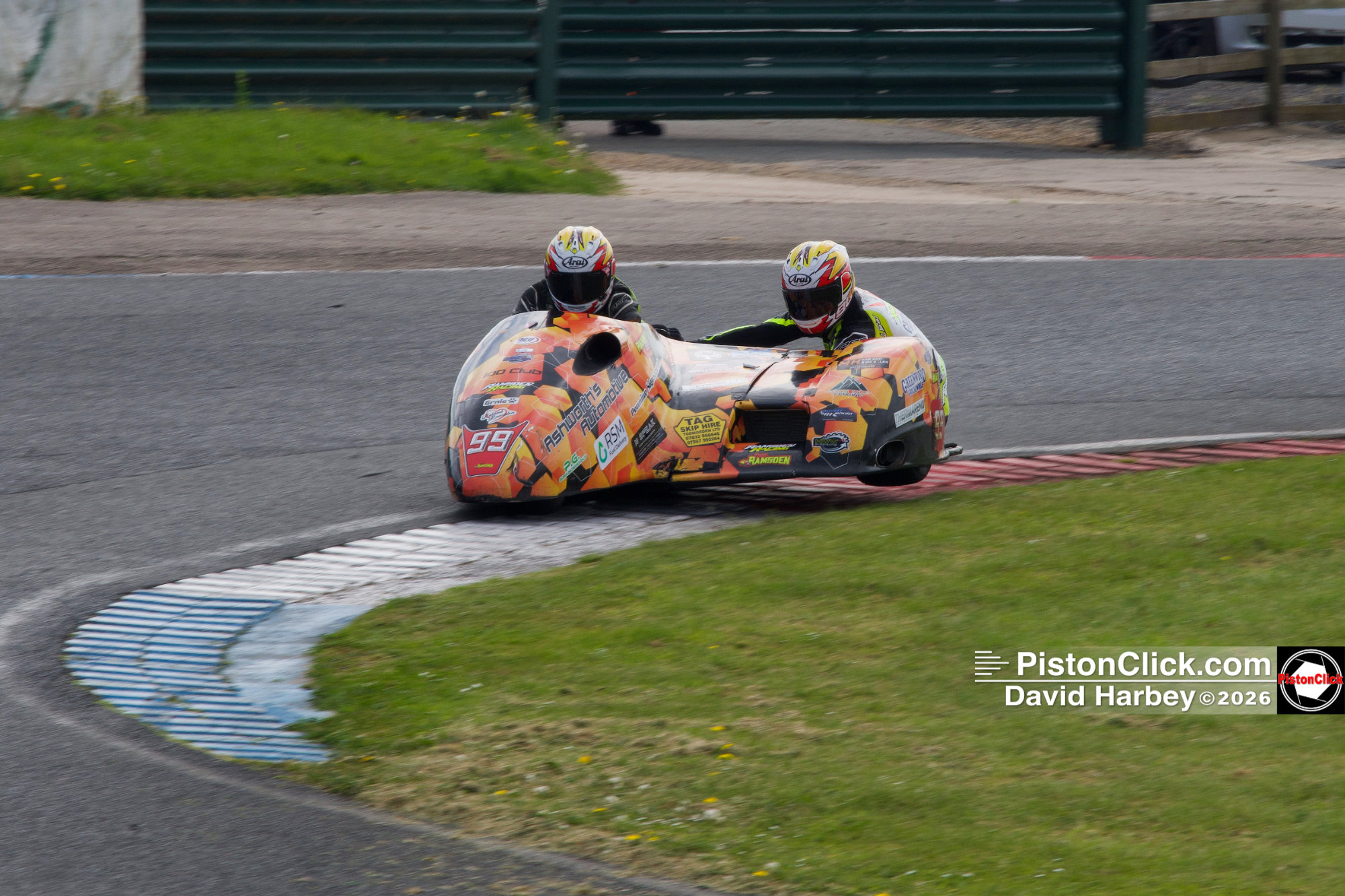 EMRA sidecars at Mallory Park