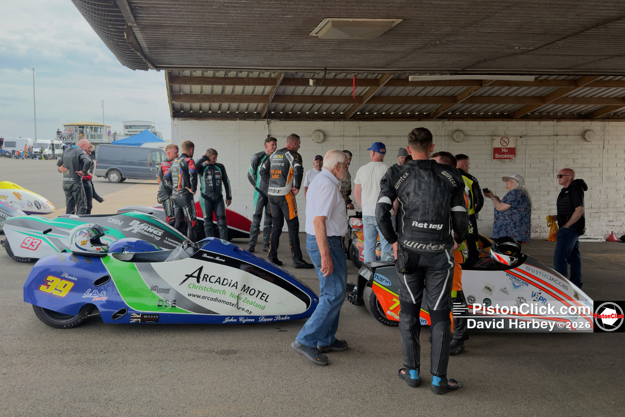 EMRA sidecars at Mallory Park