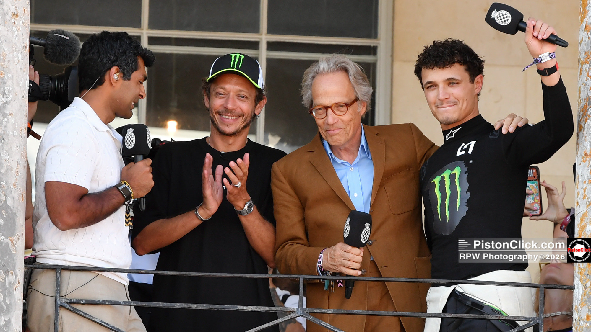 Valentino Rossi the Duke of Richmond and Lando Norris