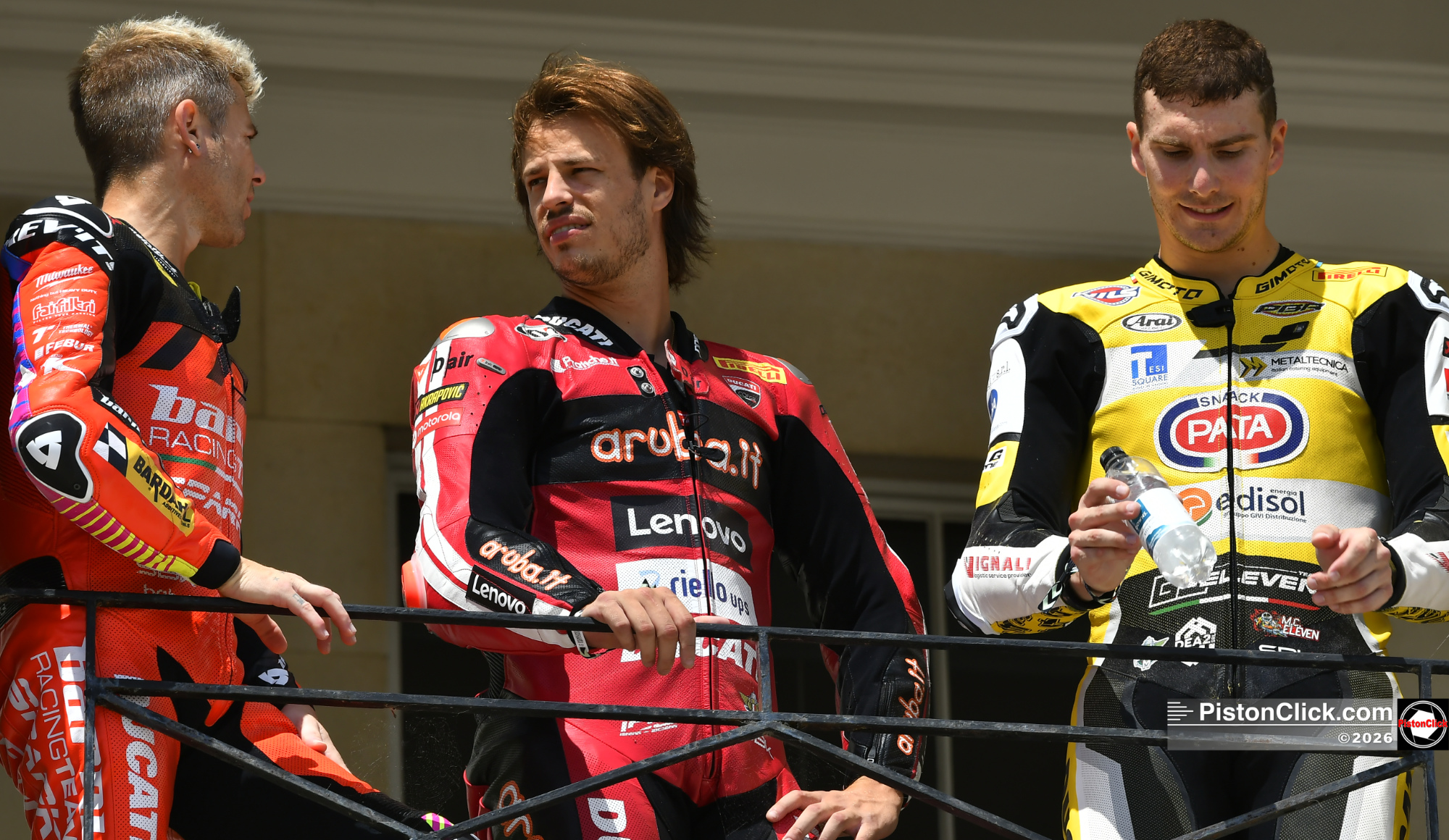Nicolò Bulega, Iker Lecuona, Álvaro Bautista at Goodwood