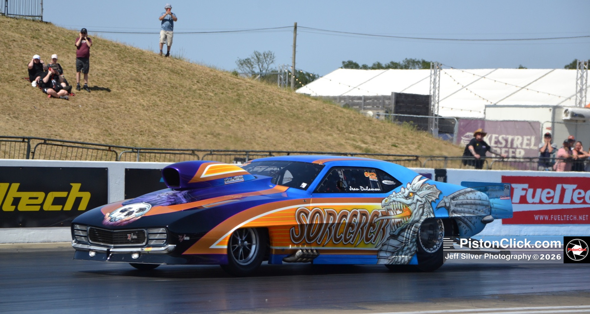 France’s Jean Dulamon Santa Pod drag racing