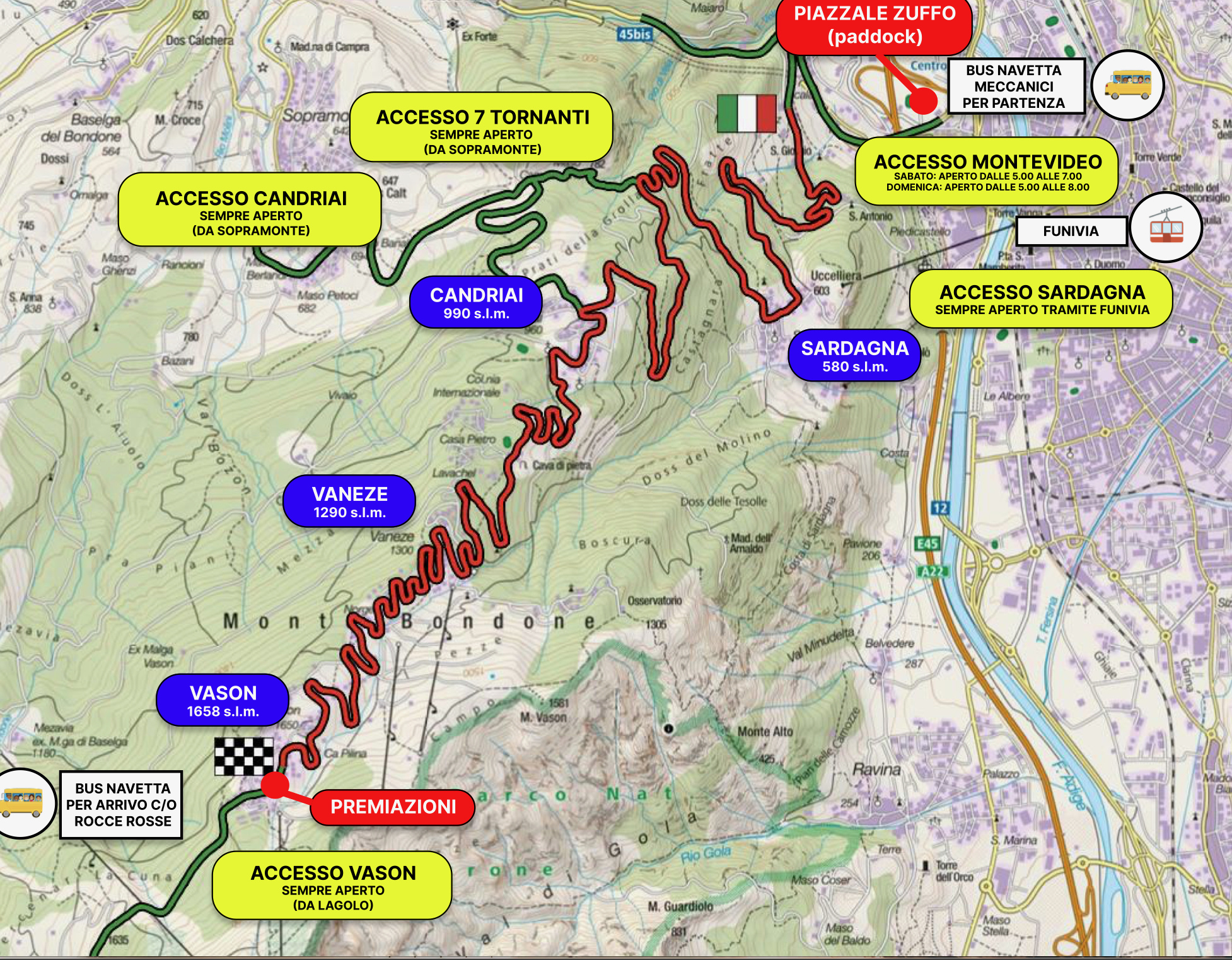 Trento-Bondone hill climb