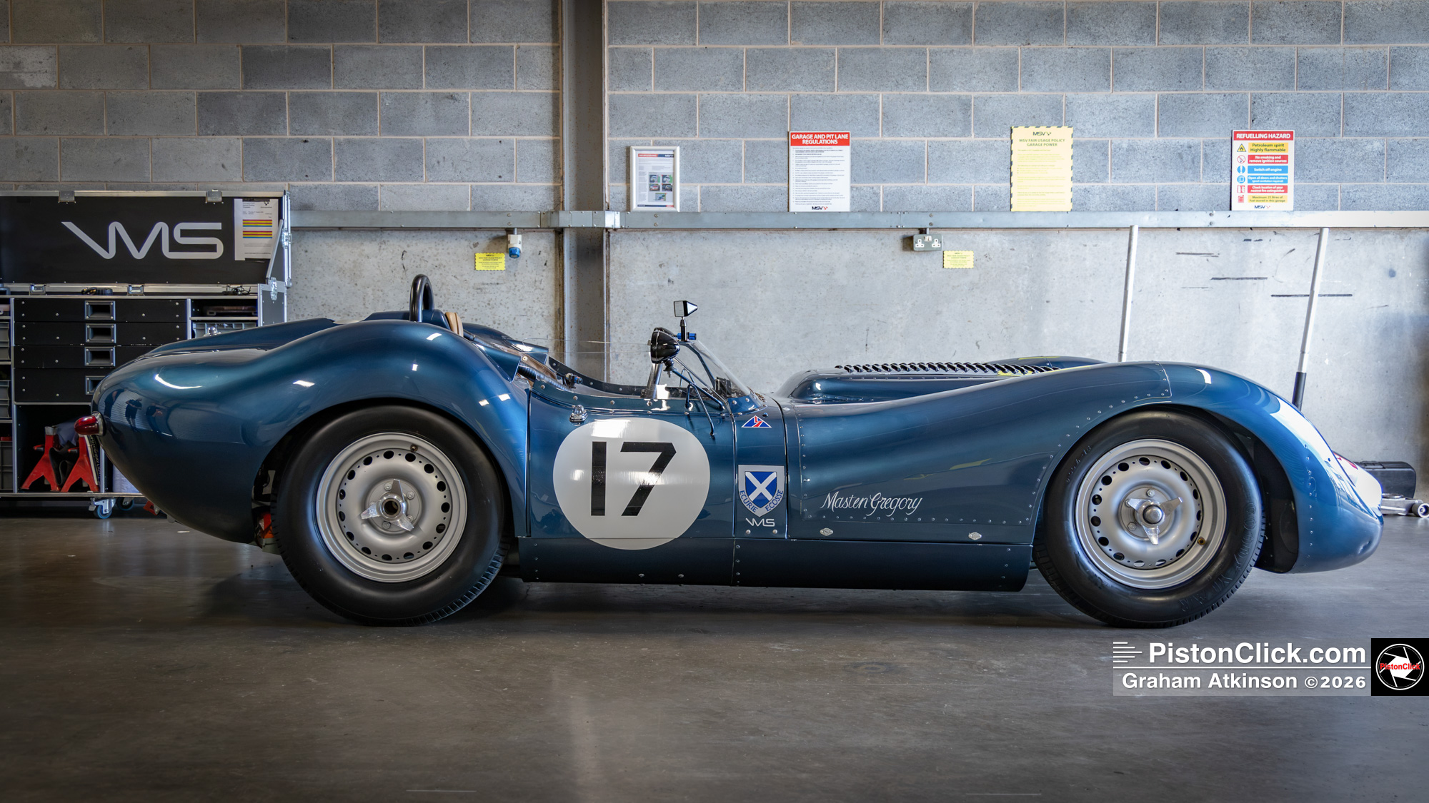 Donington Unsilenced Test Day 1958 Lister-Jaguar