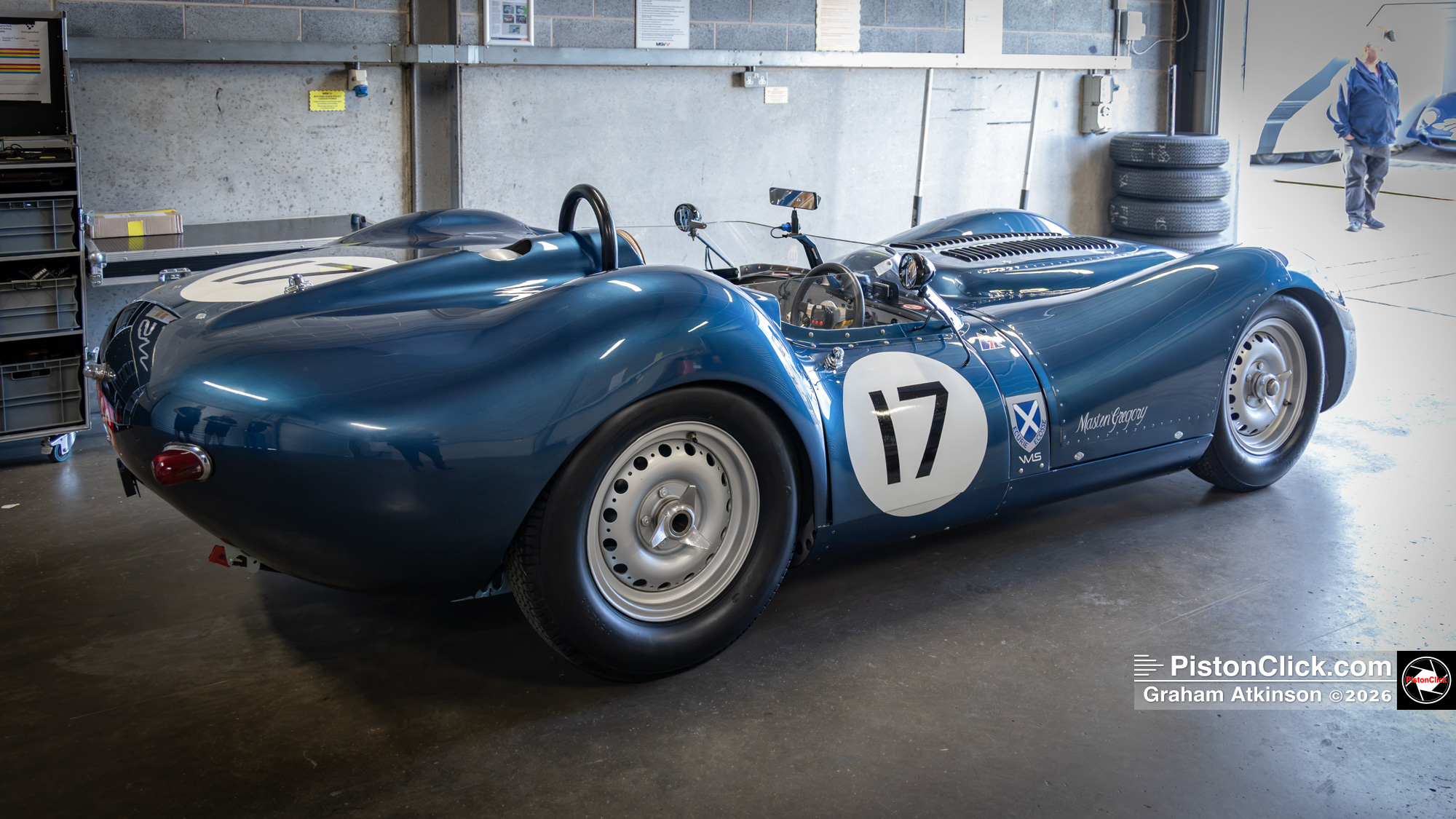 Donington Unsilenced Test Day 1958 Lister-Jaguar