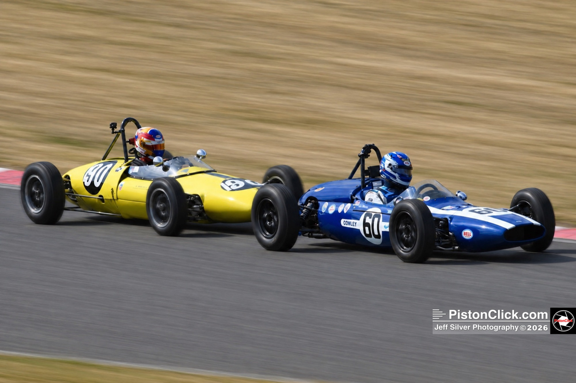 Jon Milicevic in the Cooper T59 and Rufus Flann in the Lotus 22