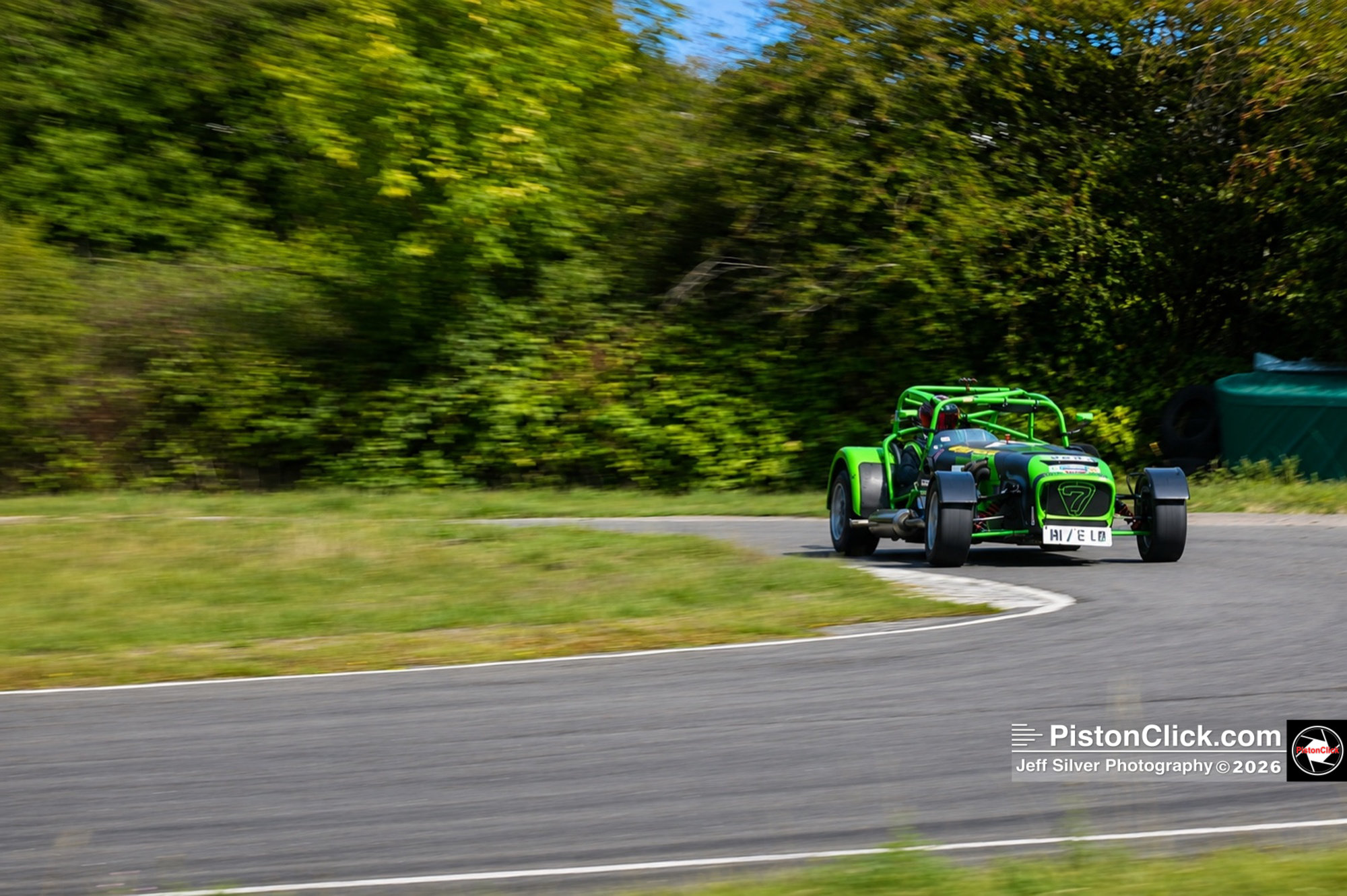 Lewis Carine in the number 585 Caterham 7