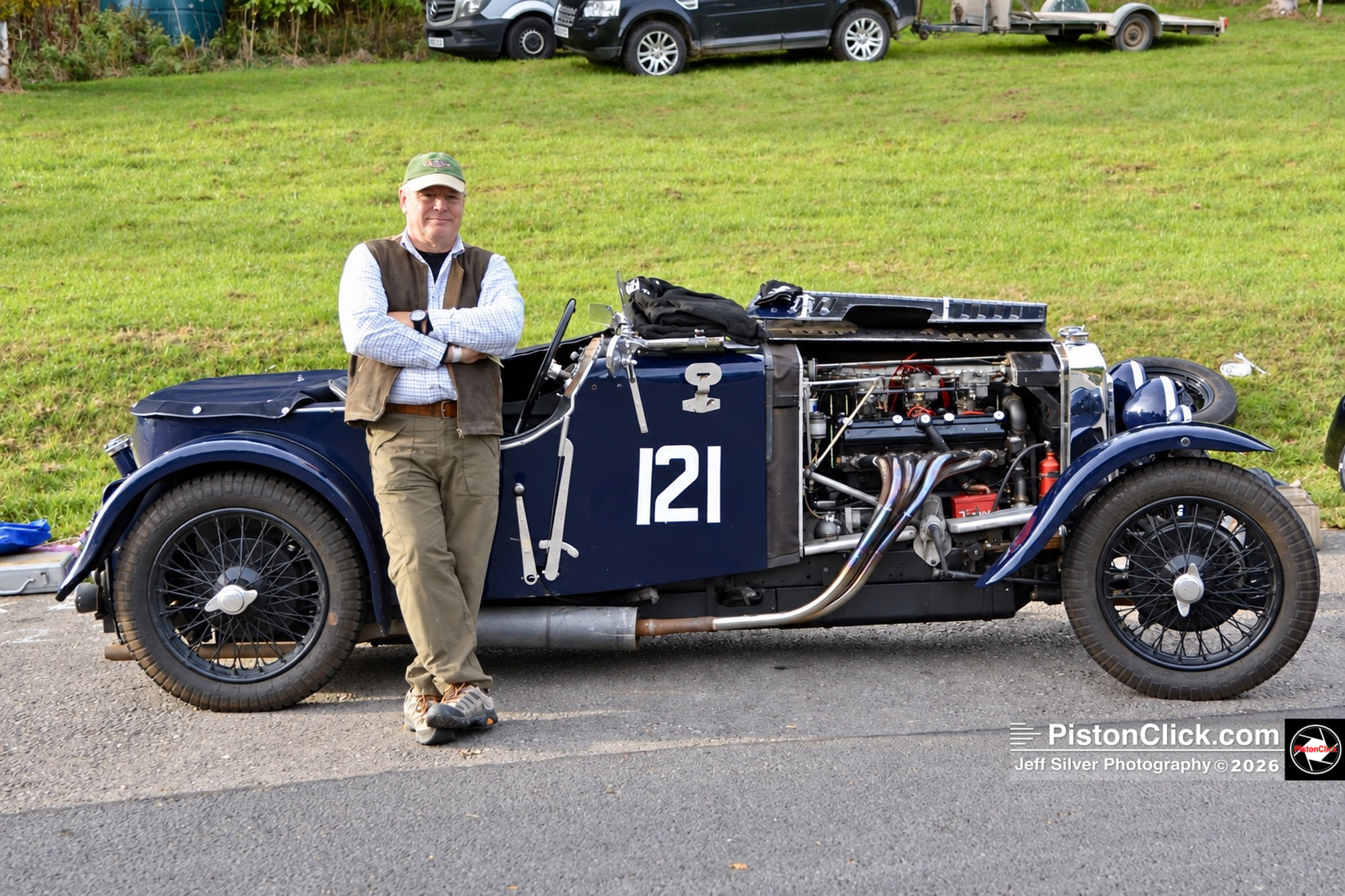 David Knight with his 1935 Frazer Nash TT