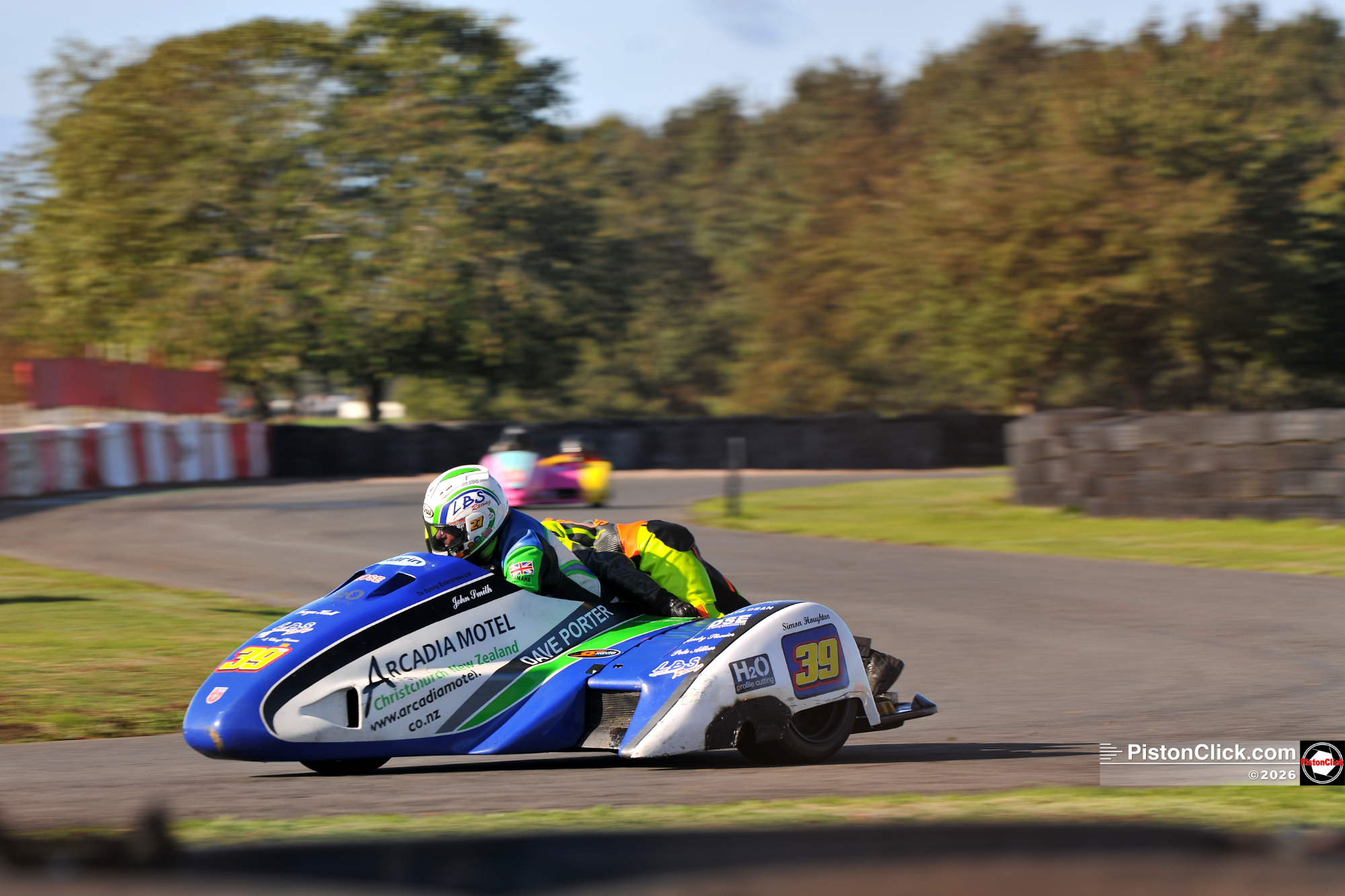 Sidecars racing at Darley Moor
