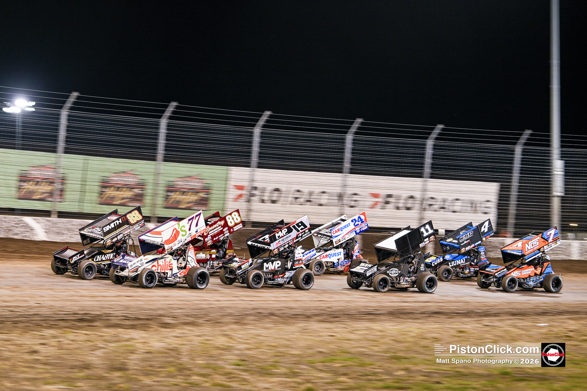 410 sprint cars race at Texas Motor Speedway