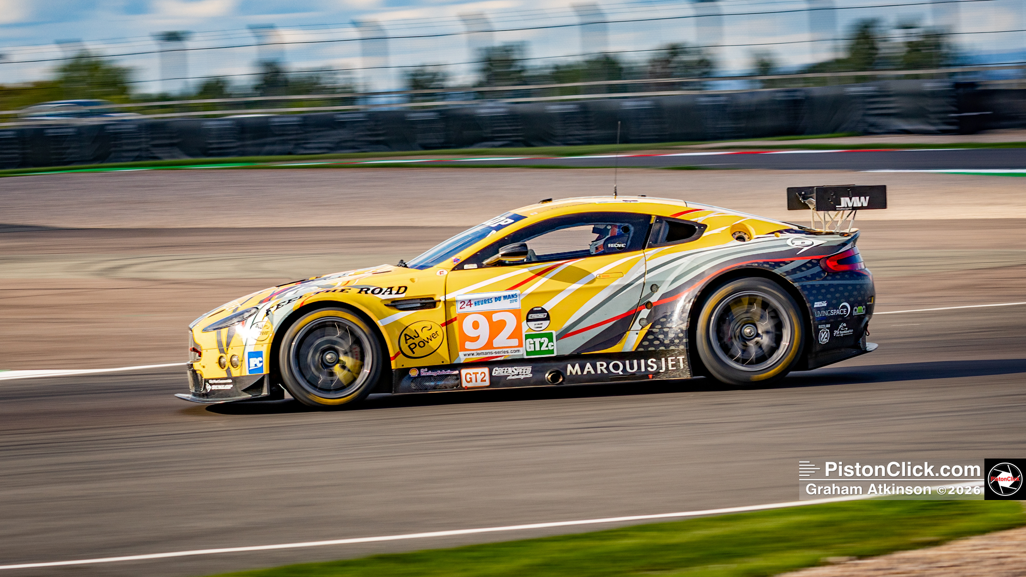 James Thorpe 2010 Aston Martin GT2 Donington Park Test Day