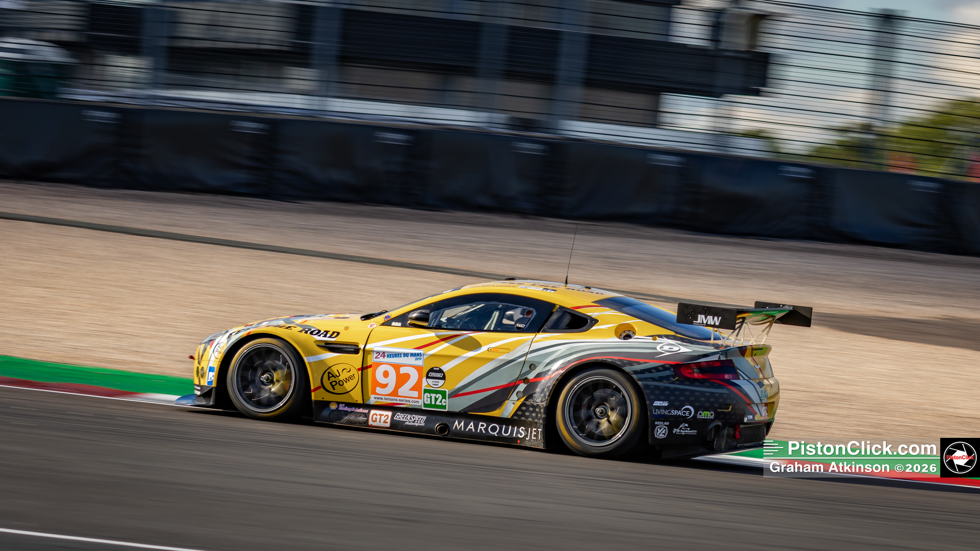 James Thorpe 2010 Aston Martin GT2 Donington Park Test Day