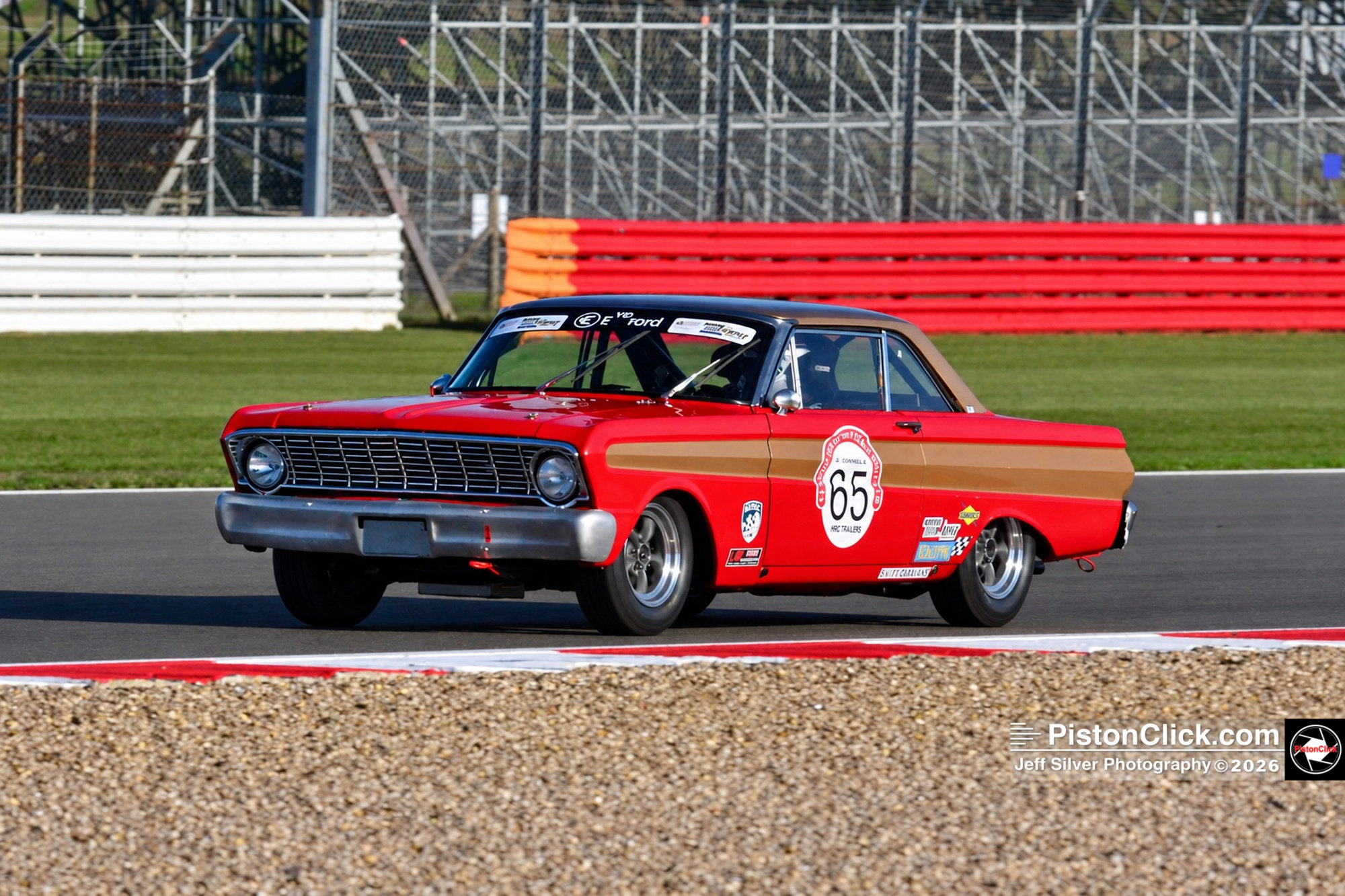 Piers Grange’s red and bronze Ford Falcon