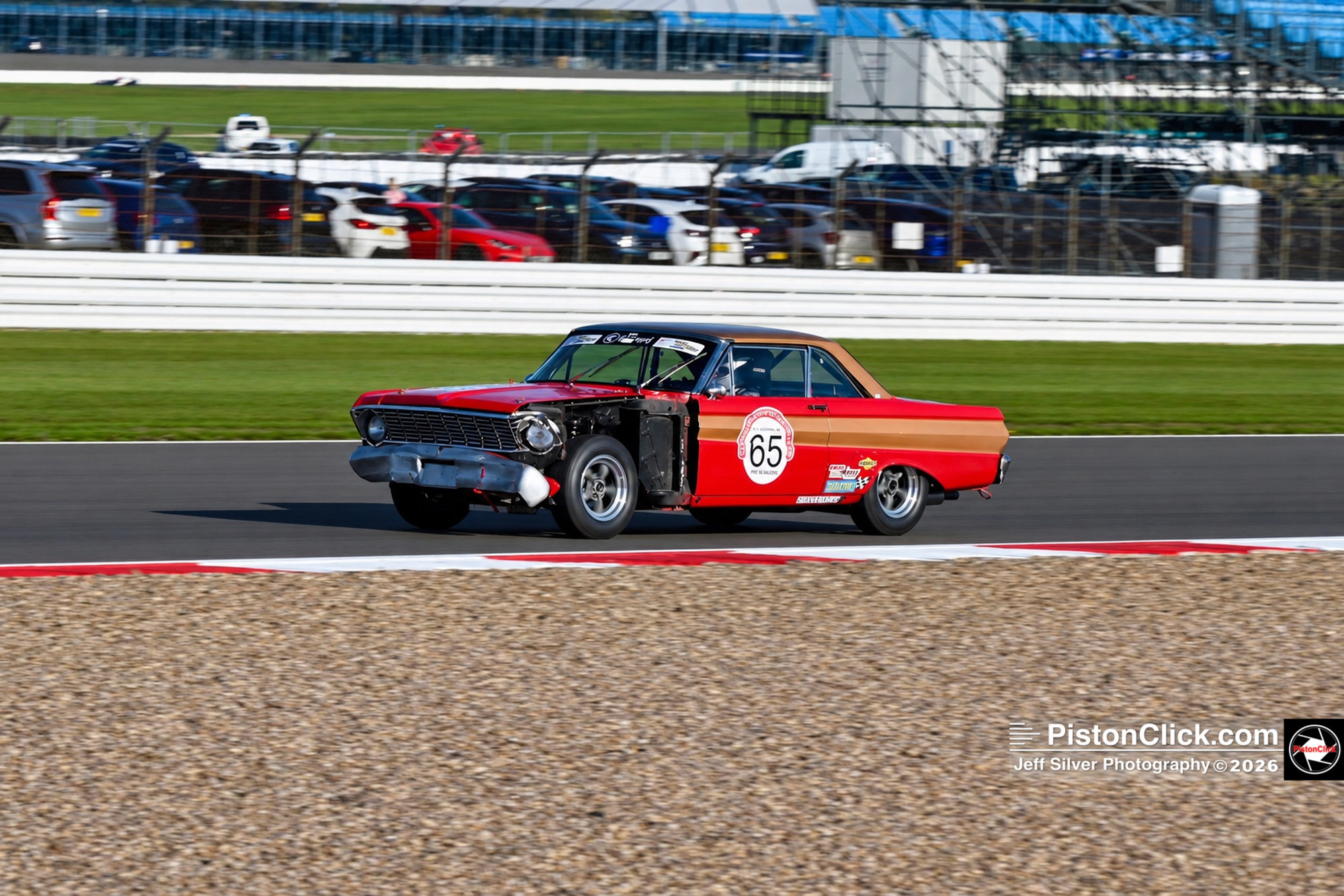 Piers Grange’s red and bronze Ford Falcon