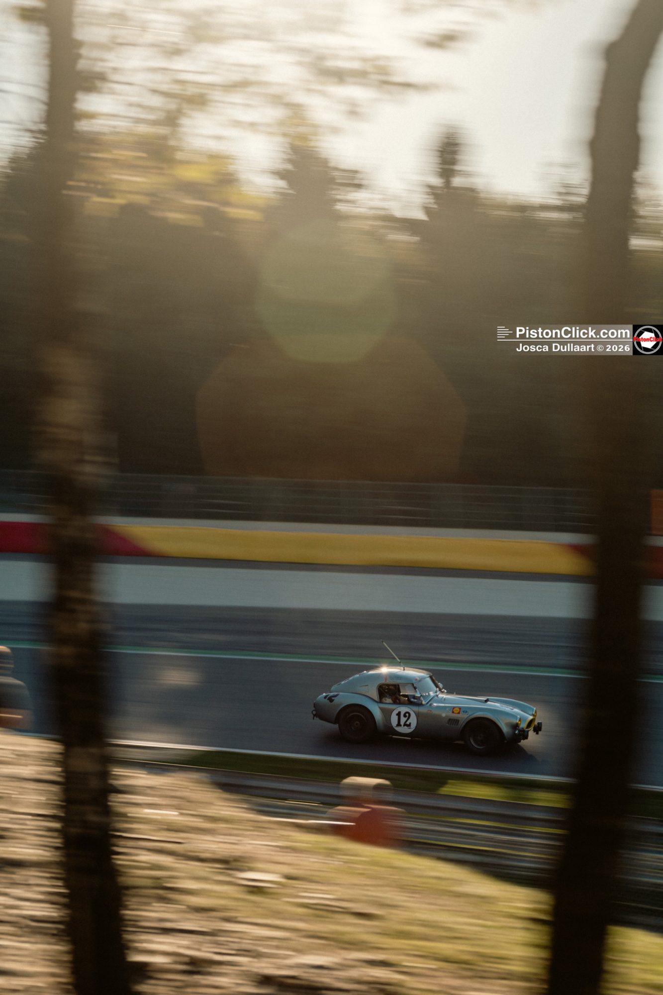 Jaguar E-Type racing at Spa